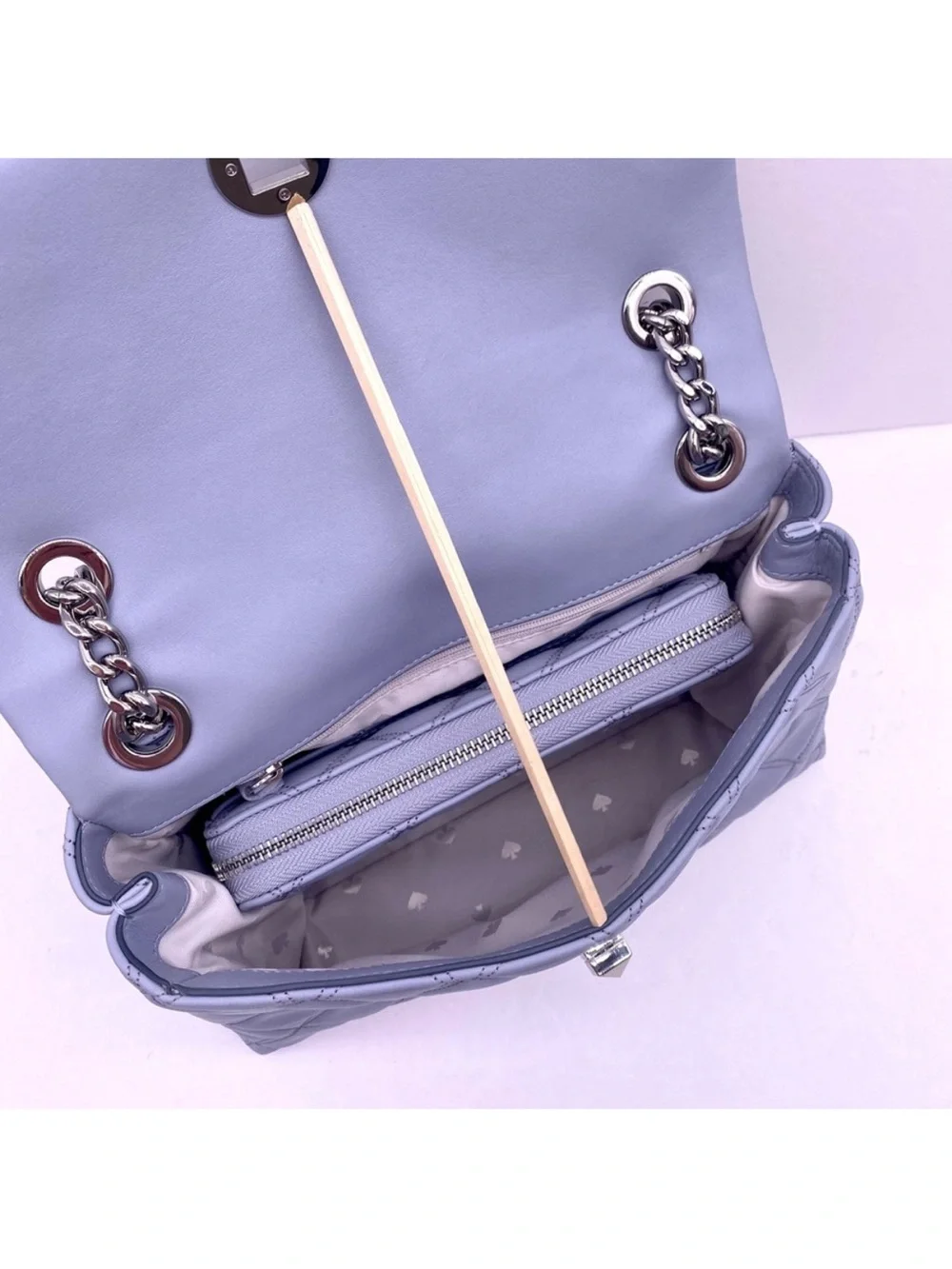 kate spade Natalia Medium Quilted Chain Shoulder Bag with Matching Wallet